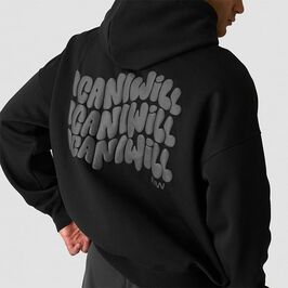 Everyday Relaxed Hoodie Print, Black, L  Everyday Relaxed Hoodie Svart