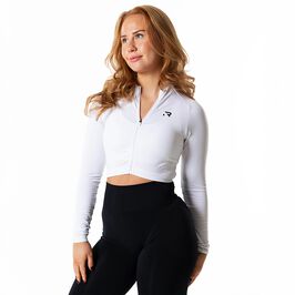 Prime Zip Longsleeve, Vit, L  Prime Zip Långärmad Tröja Vit