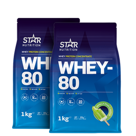 2 x Whey-80 Vassleprotein 1 kg