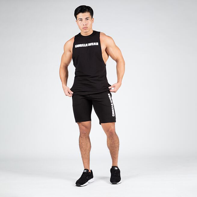 Milo Drop Armhole Tank Top, Black