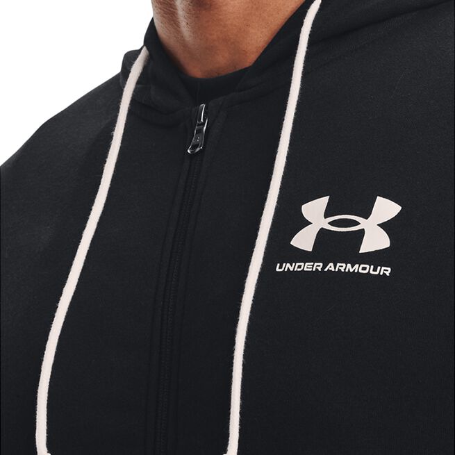 UA Rival Terry LC Full Zip, Black/Onyx White
