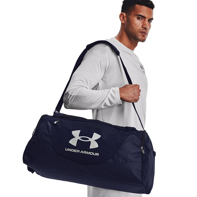 UA Undeniable 5.0 Duffle Medium, Midnight Navy/Metallic Silver