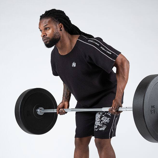 Buffalo Old School Workout Shorts, Black/Grey