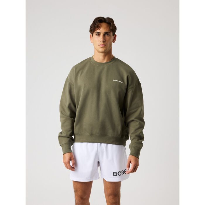 Borg Oversized Sweatshirt Gr&ouml;n