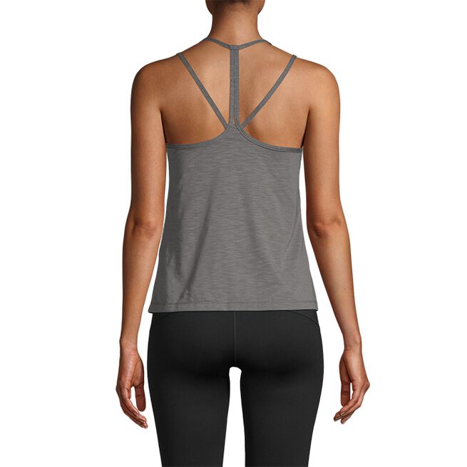 Casall Texture Strap Tank Detailed Back Graphite Grey