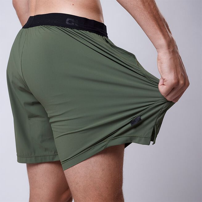 PR Stretch Shorts, Moss Green