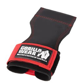Gorilla Wear Lifting Grips, Black/Red Lifting Grips Svart/Röd