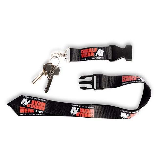 Gorilla Wear Eloy Lanyard, Black/Red