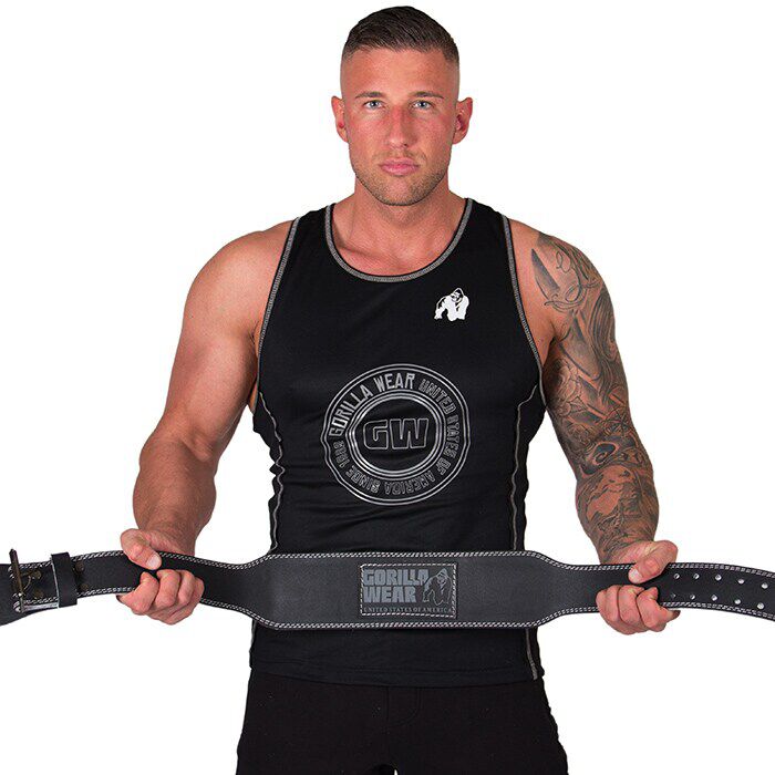 4 Inch Vadderat Lyftarb&auml;lte L&auml;der Svart