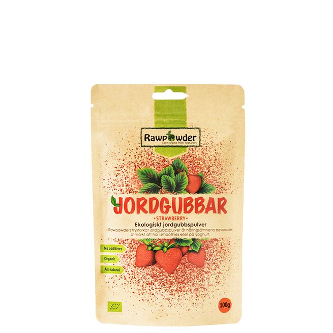 Ekologiskt Jordgubbspulver 100 g 