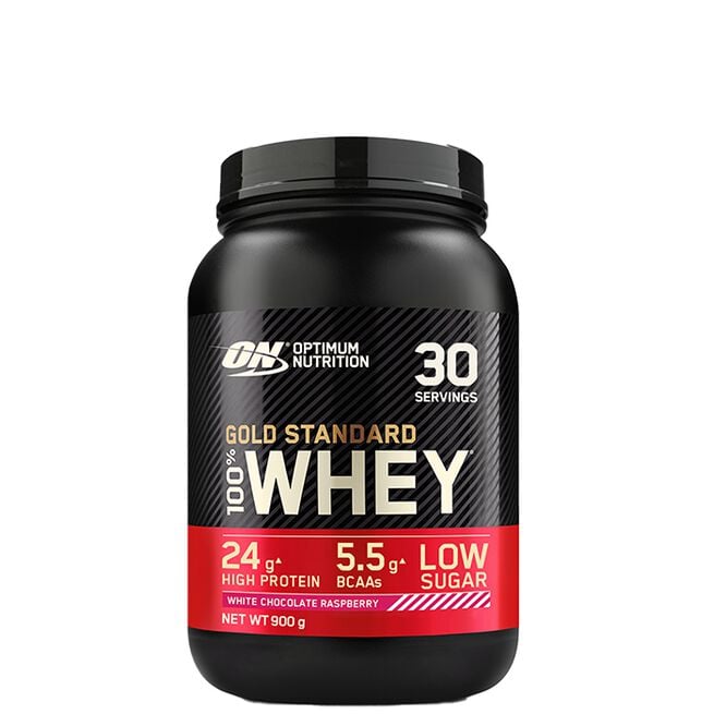 100% Whey Gold Standard Vassleprotein 908 g White Chocolate Raspberry