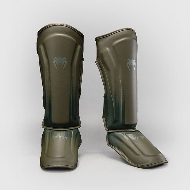 Venum Stealth Shinguards Khaki/Dark Green, L