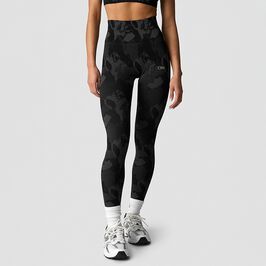 Camo Seamless Tights, Dark Grey Camo, L  Camo Seamless Tights Grå