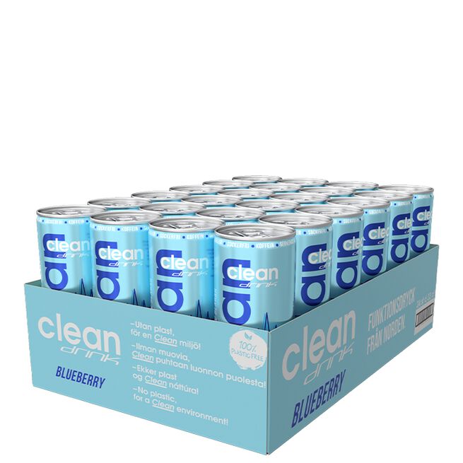 Flak 24 x Clean Drink 330 ml Blueberry