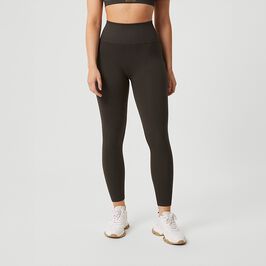 Studio Seamless Ribbed Tights, Peat, L  Seamless Ribbed Byxor Peat
