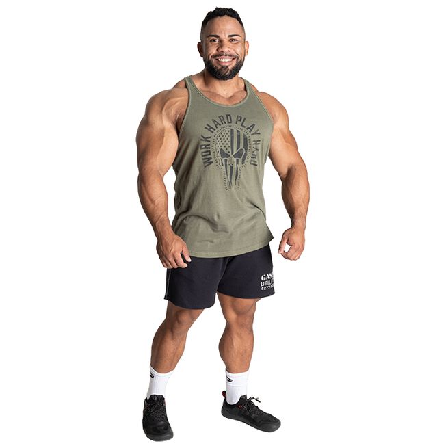 Skull T-back, Acid Washed Green