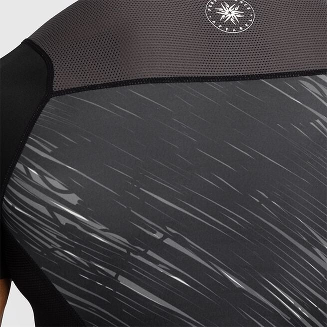 Rapid Rashguard Kortärmad Svart Grå Vit