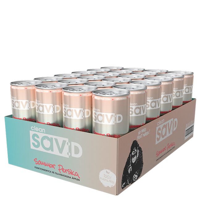 24 st Clean sav:D Flak 330 ml Sommar Persika