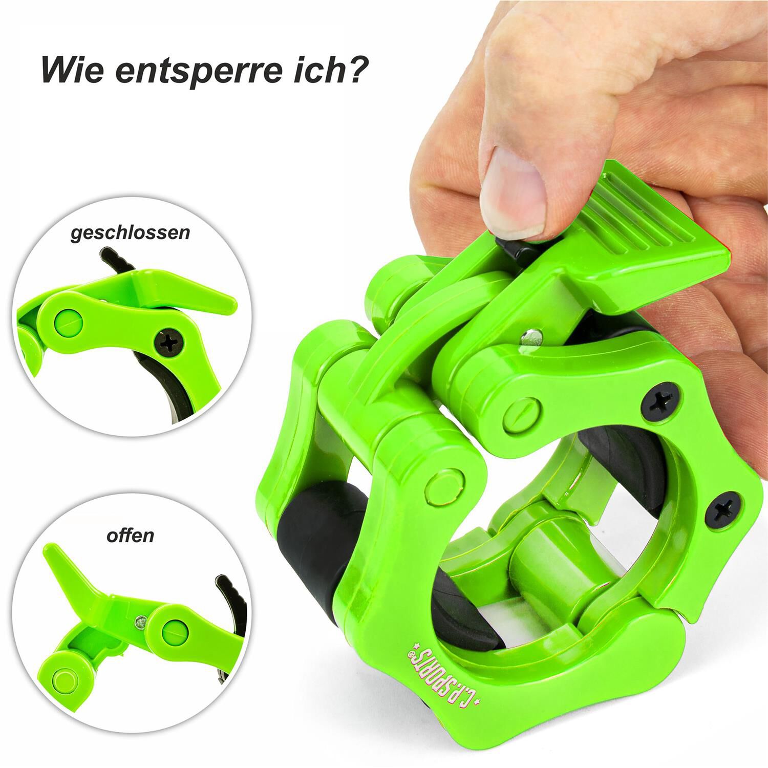 Jaw Lock l&aring;skl&auml;mmor 50 mm Gr&ouml;n