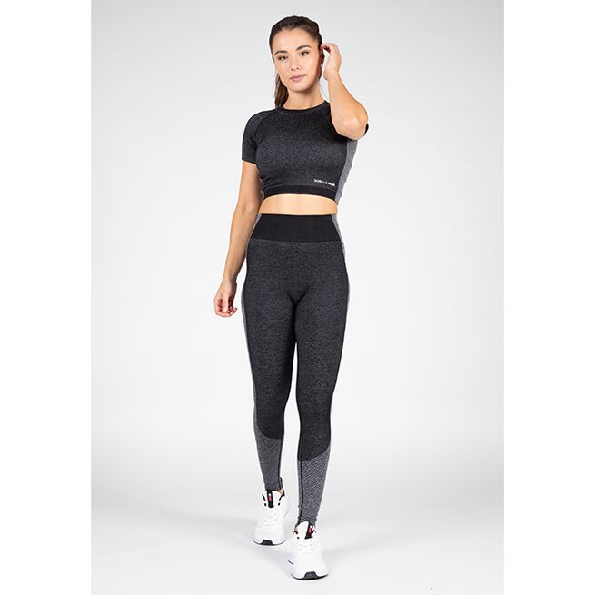 Selah Seamless Crop Top, Black