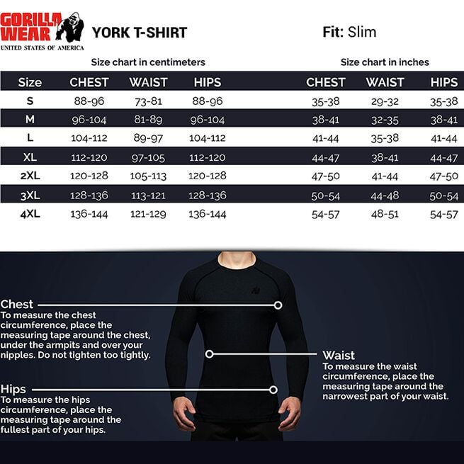 York T-Shirt, Black