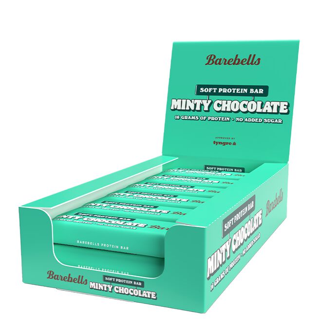 12 x Barebells Soft Bar, 55 g, Minty Chocolate