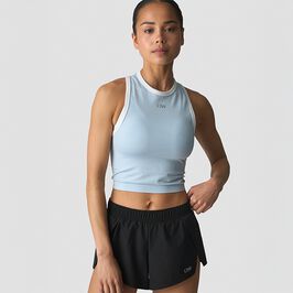 Mirage Seamless Cropped Tank Top, Arctic Blue/White, L  Mirage Sömlöst Croppat Linne Blå Vit