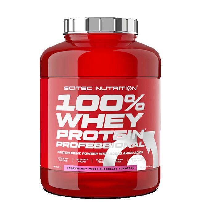 100% Vassleprotein Professional 2350 g Strawberry White Chocolate