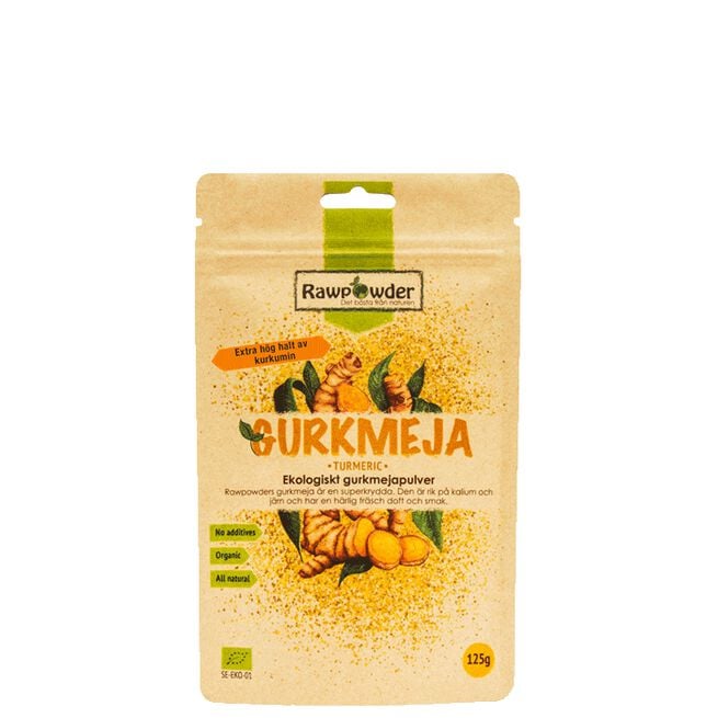 Gurkmejapulver EKO, 125 g RawPowder