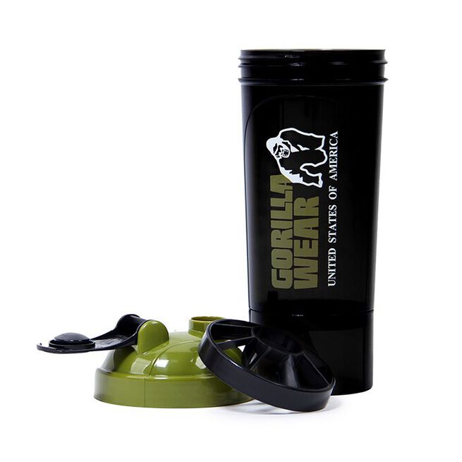 Shaker Compact 400 ml + 100 ml, Black/Army Green 