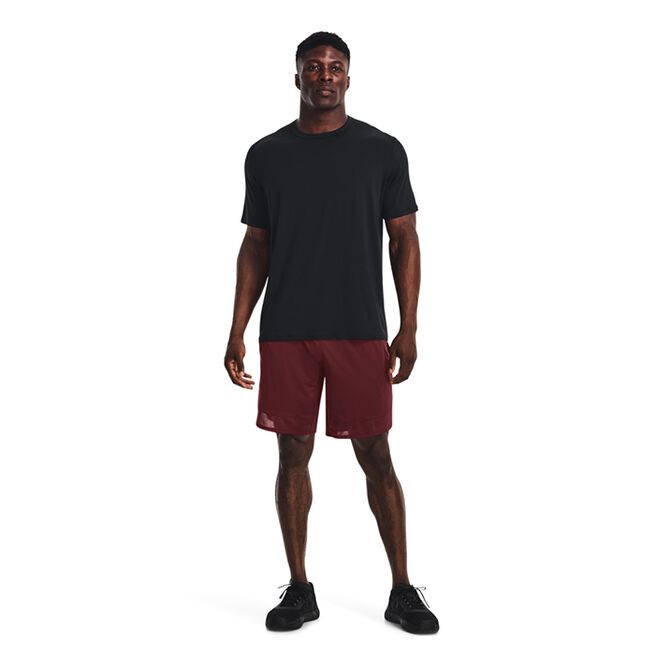 UA Train Stretch Shorts, Chestnut Red/Black