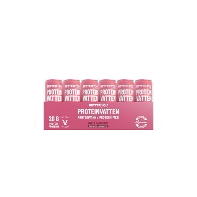 24 x Proteinvatten Elektrolyter 330 ml Hallon