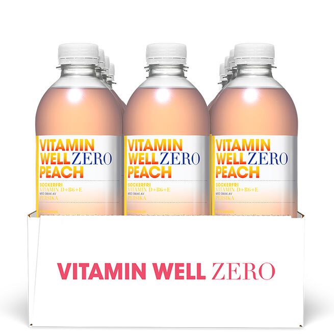 12 x Vitamin Well Zero Vitamindryck 500 ml Peach