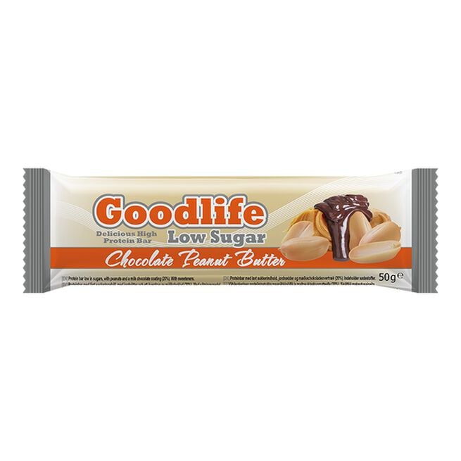 Goodlife Low Sugar, 50 g, Chocolate Peanut Butter, kort datum Chocolate Peanut Butter