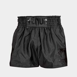 Muay Thai Shorts Classic Venum Black/Black, L  Classic Muay Thai Shorts Svart