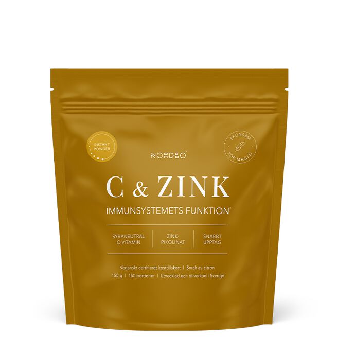 C & Zink Pulver Veganskt 150 g Citron