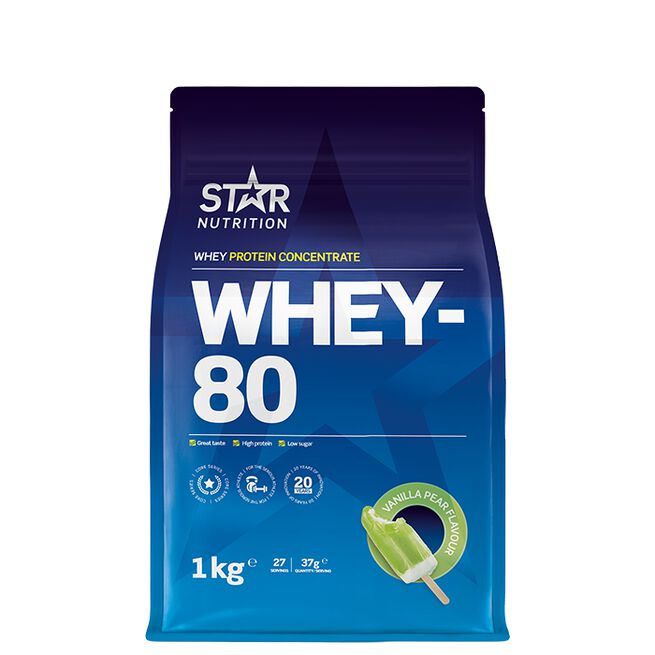 Whey-80 Vassleprotein 1 kg Vanilla Pear