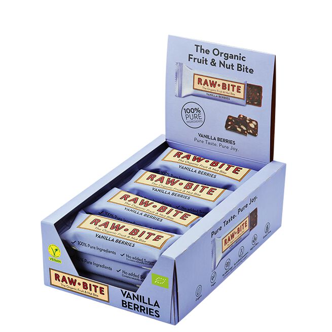 12 x Frukt & Nötbar 50 g Bär & Vanilj