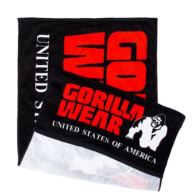 Functional Gym Towel, Black/Red