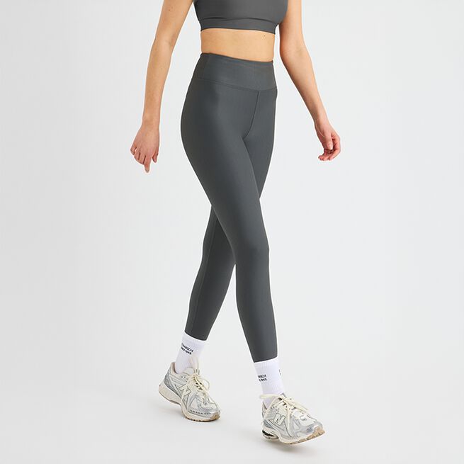 Ribbade Tights Grå