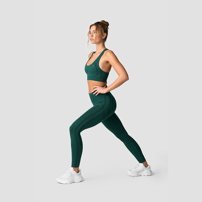 Rush Seamless Tights Mörkgrön