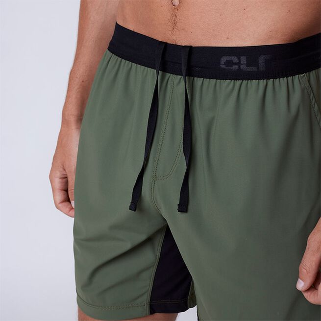 PR Stretch Shorts, Moss Green