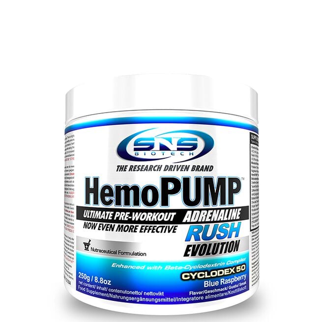 HemoPUMP Adrenaline Rush PWO 250 g Blue Raspberry