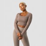 ICANIWILL Nimble Soft Cropped Long Sleeve Dusty Brown