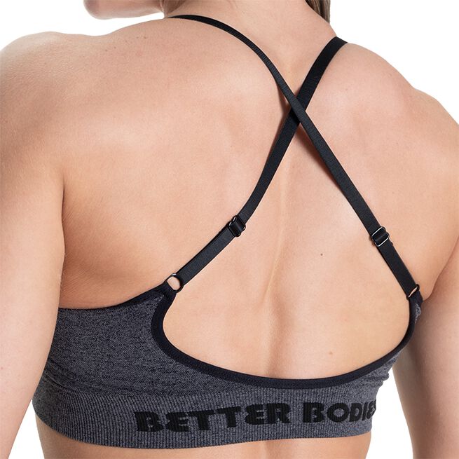 Curve Scrunch Bra, Black Melange