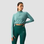 ICANIWILL Define Cropped 1/4 Zip Adjustable, Mineral Green