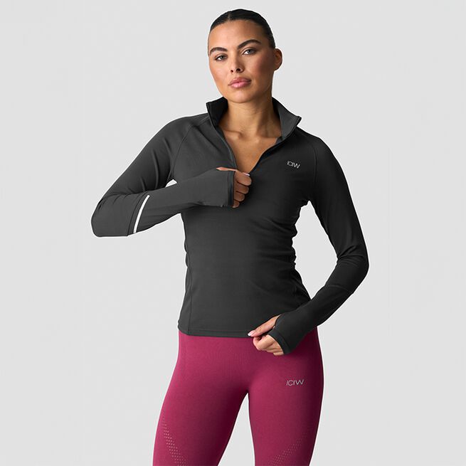 Everyday Långärmad 1/4 Zip Tröja Mörkgrå