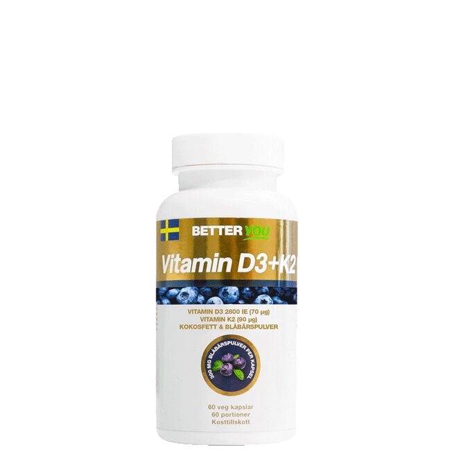 Vitamin D3+K2 60 kapslar