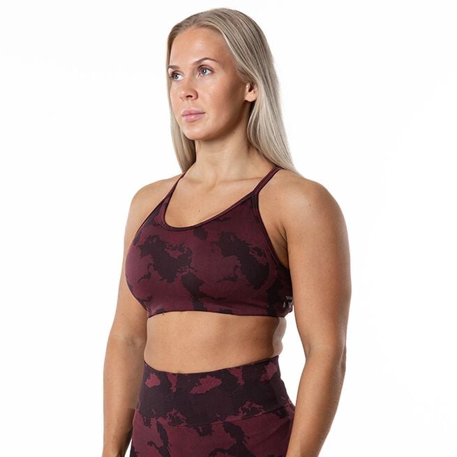 Prime Sömlös Camo Träningstopp Röd