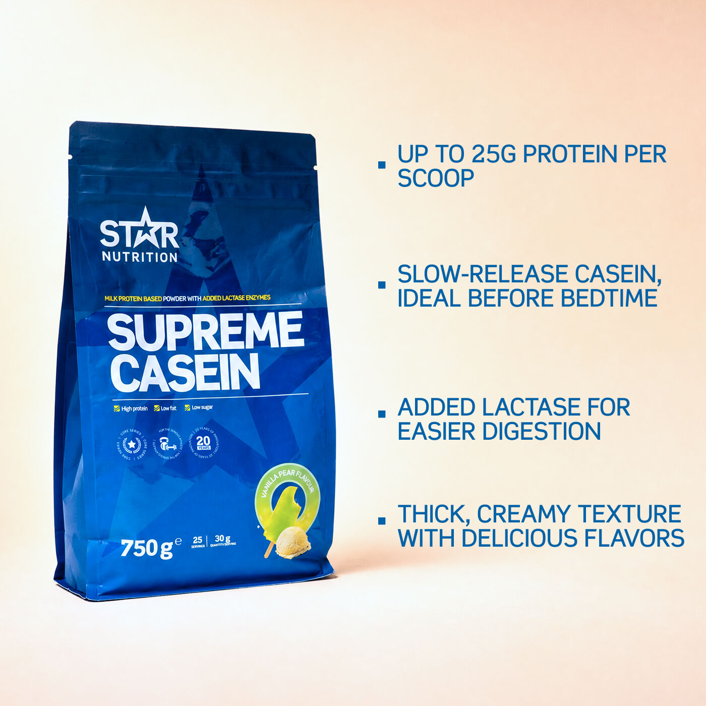 Supreme Kasein 750 g Vanilla Pear